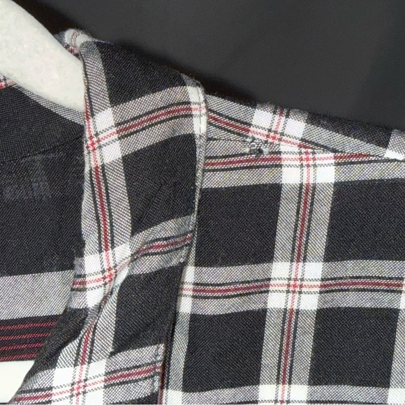 J. Jill Mixed Plaid Curved Hem Button-Down Tunic Shirt Size M GUC - Picture 5 of 5